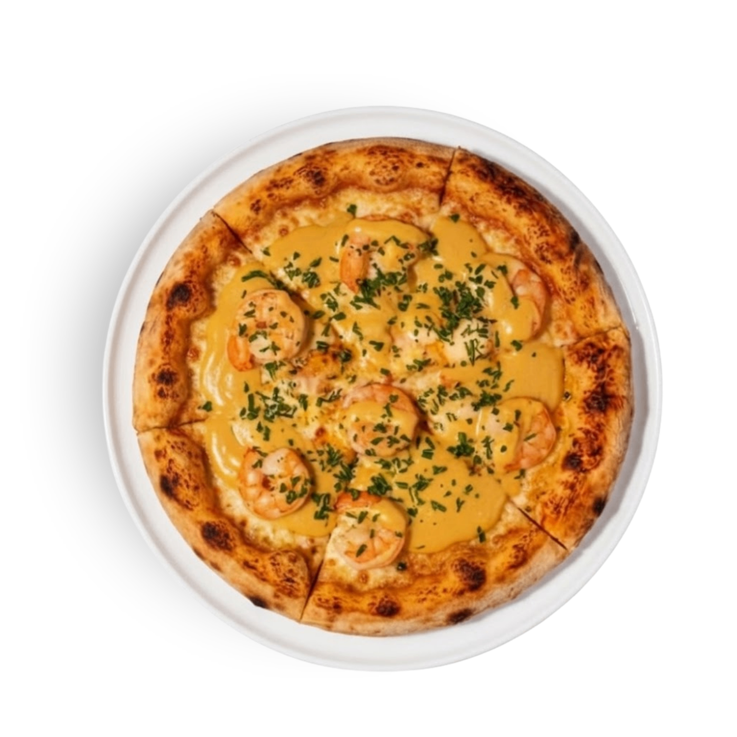 Pizza tôm sốt trứng muối