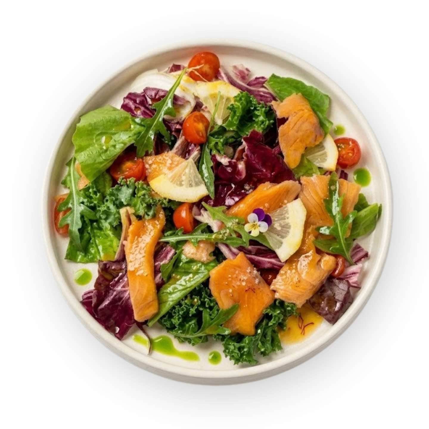 Salad cá hồi xông khói