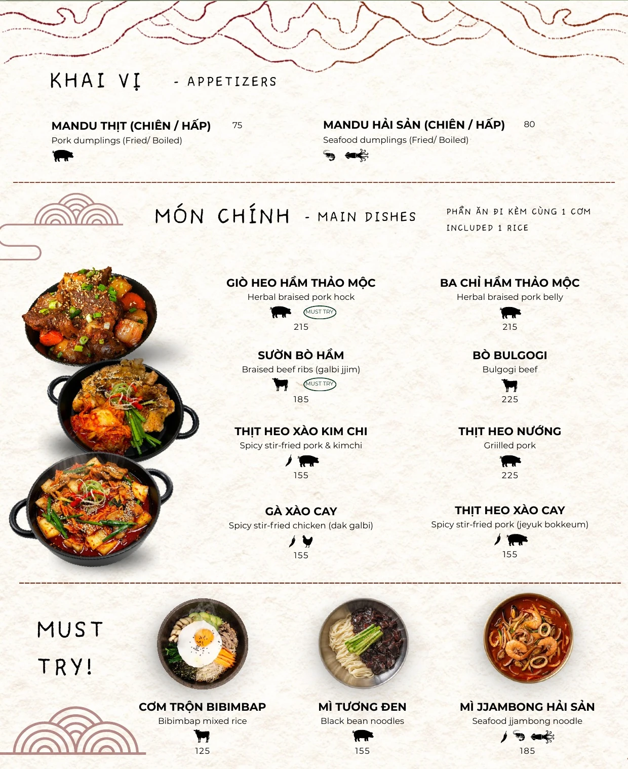 Jin's Kitchen — Khai vị & Món chính