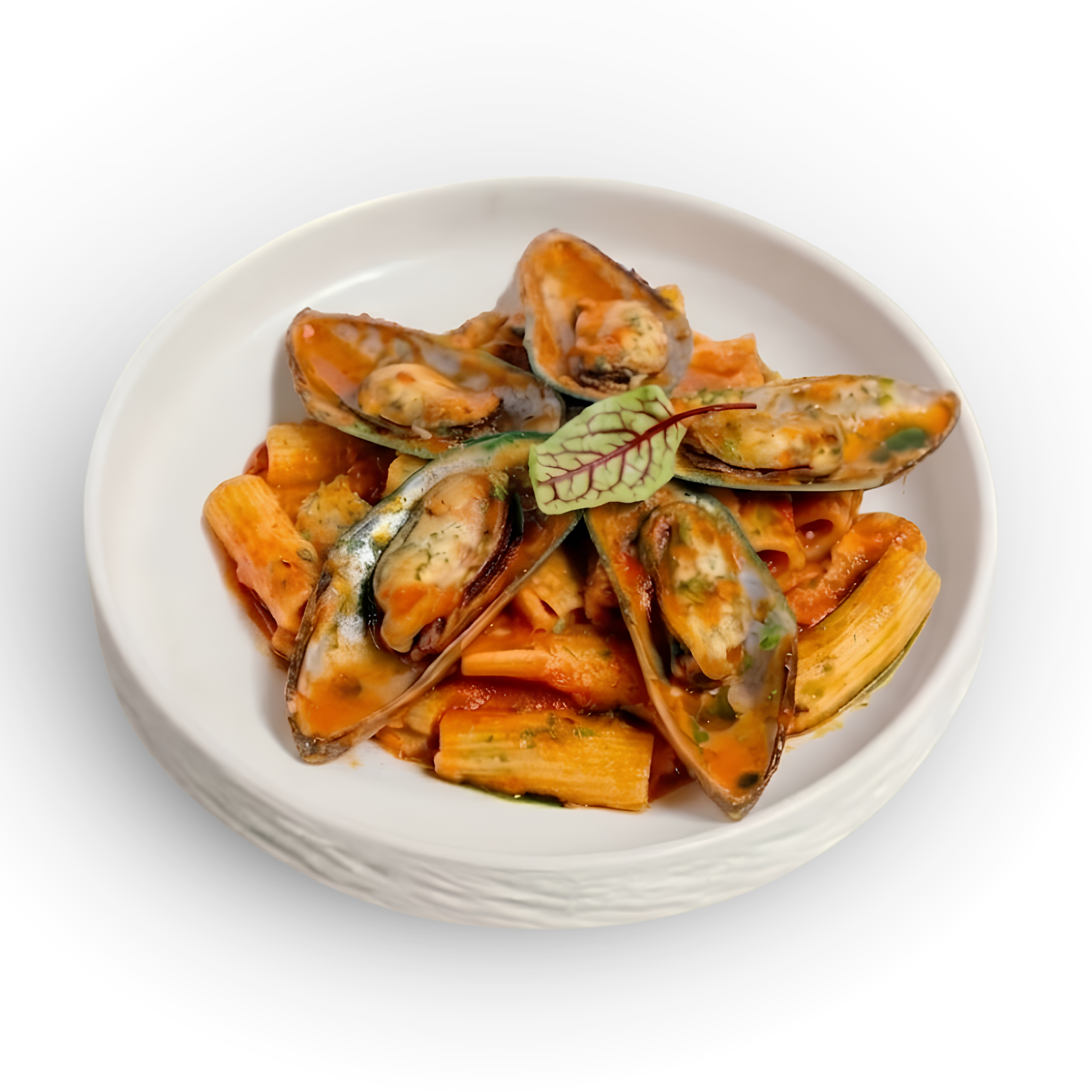 Nui ống vẹm tươi sốt cà chua arrabbiata