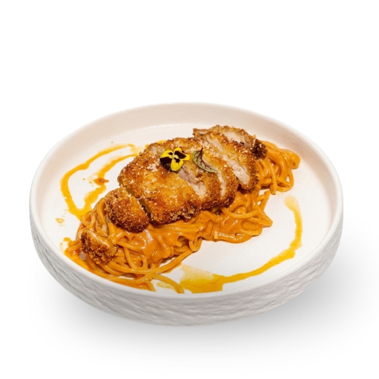 Mì ý gà sốt miso kem